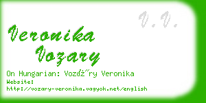 veronika vozary business card